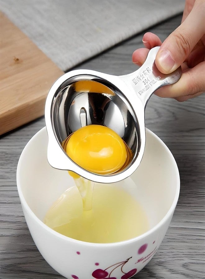 FIKKANI 304 Stainless Steel Egg Separator - Yolk White Divider Strainer for Baking, Cake, Custards, Mayonnaise - Dishwasher Safe, Professional Kitchen Tool - Image 3